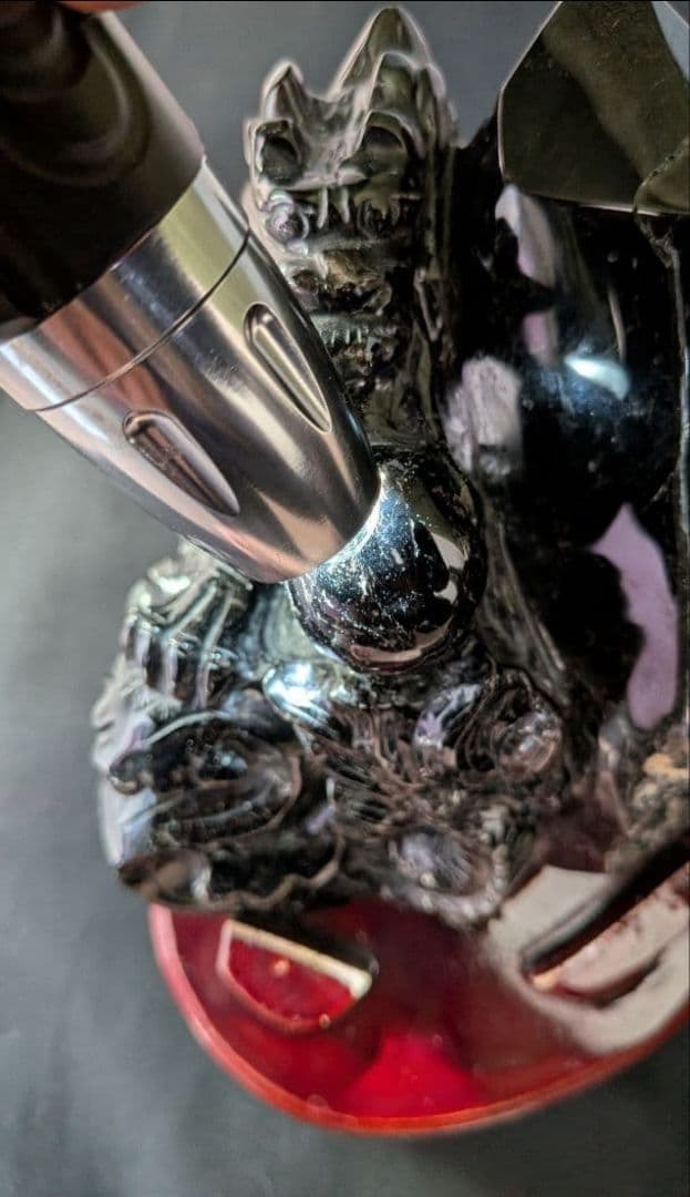 ️チベット産 極上 モリオン 龍彫刻 置物 1783ｇ ️️