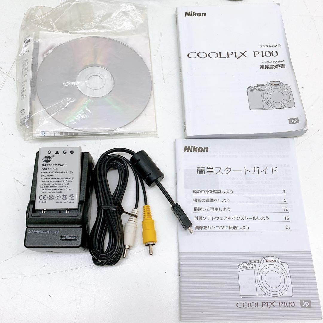 12ABM027【動作品】Nikon COOLPIX P100 本体、バッテリー