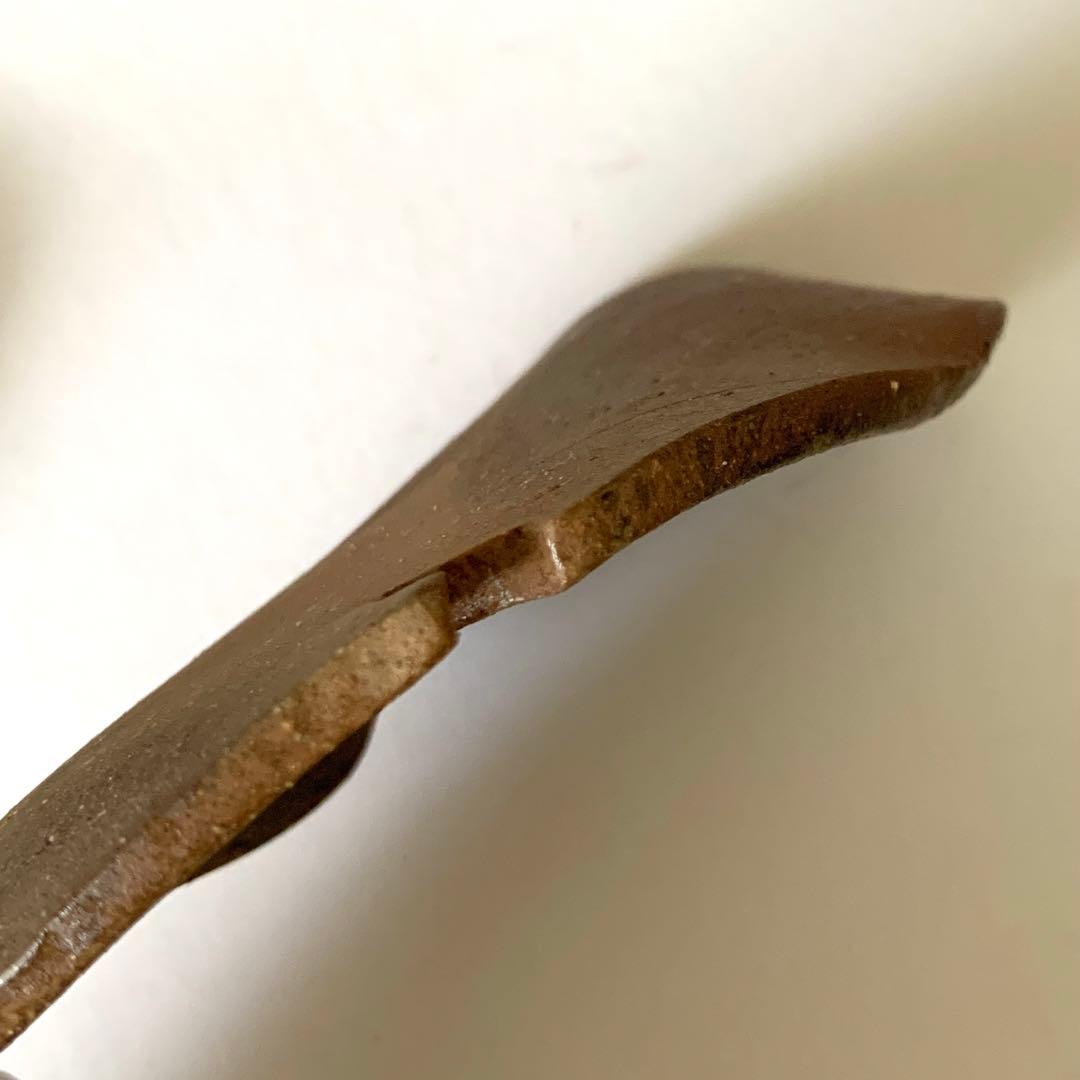 【一点物】信楽焼　朴葉皿　2枚セット　葉　葉っぱ　葉脈　細密技巧　リアル焼物