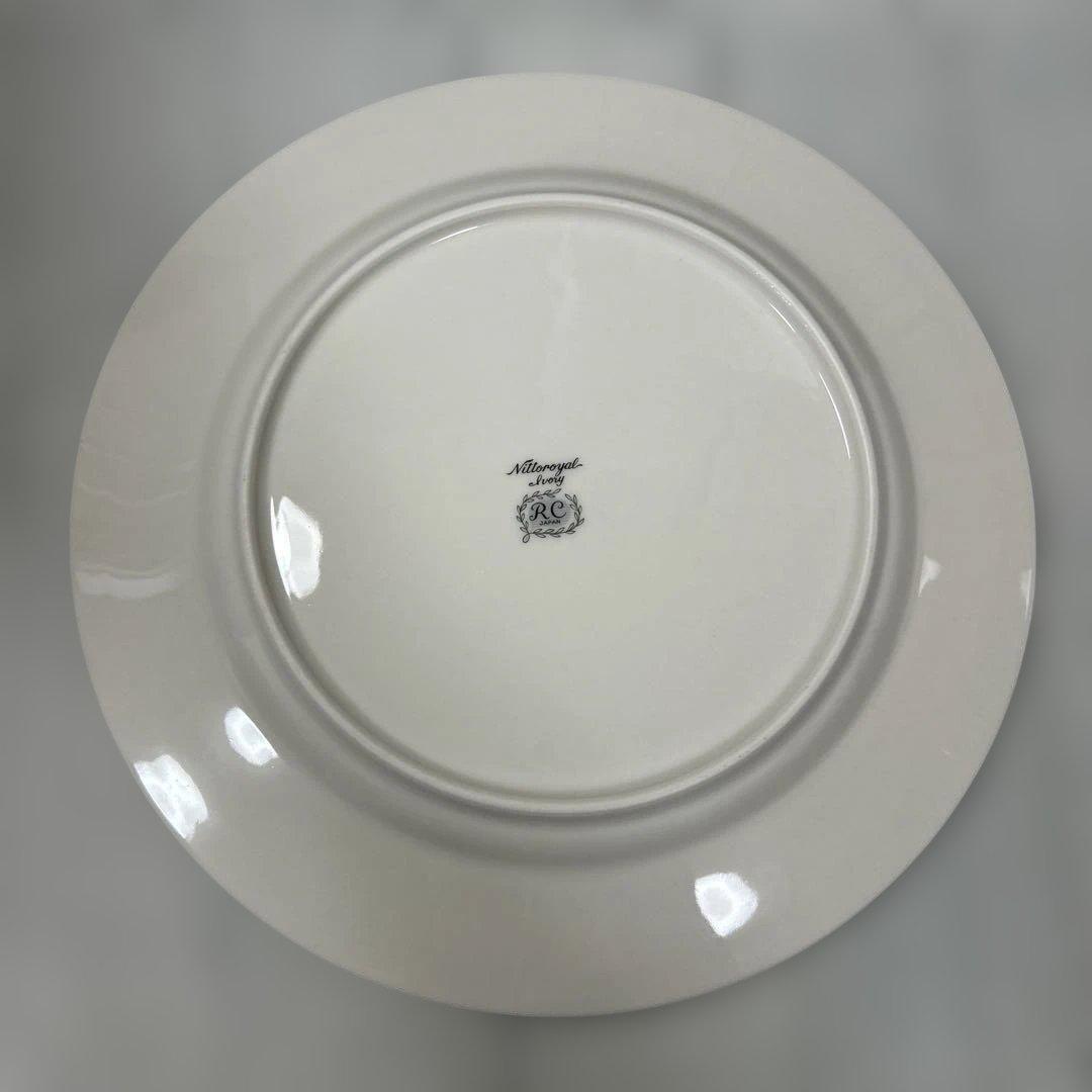 ニットーローヤル（ノリタケ）ゴールドラインプレート　RC ホワイト金縁皿 5枚