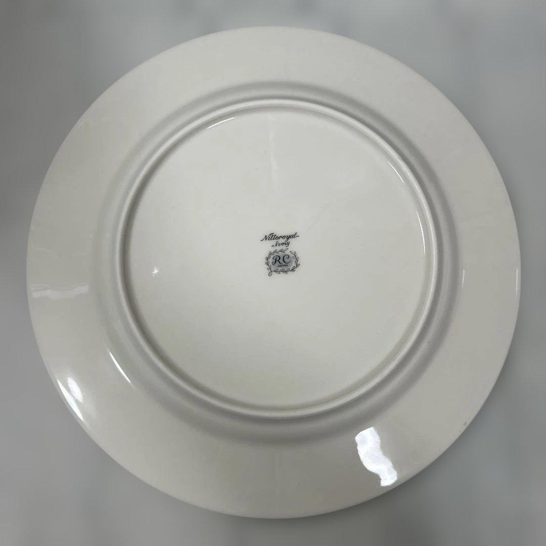 ニットーローヤル（ノリタケ）ゴールドラインプレート　RC ホワイト金縁皿 5枚