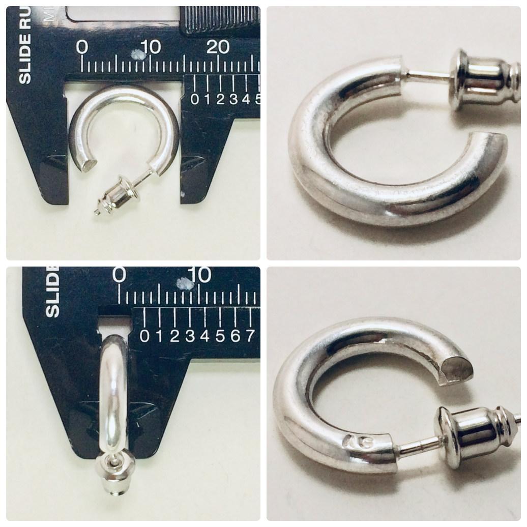 ラスト！【銀製品925】ハンドメイド フープピアス 32-16-004　925