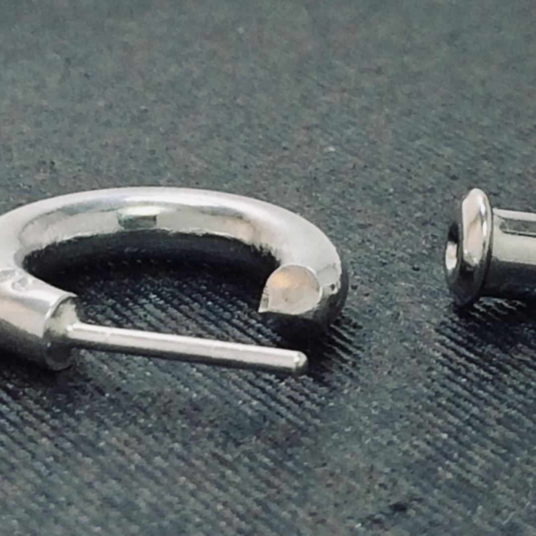 ラスト！【銀製品925】ハンドメイド フープピアス 32-16-004　925