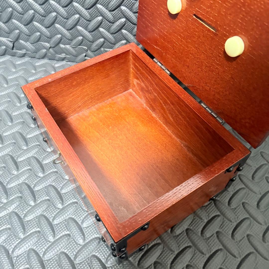 千両箱型 貯金箱 木製収納ボックス 鍵つき