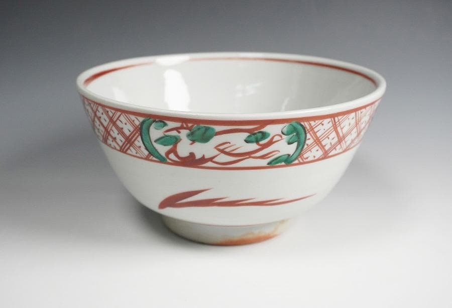 三浦竹軒 赤絵呉須鉢