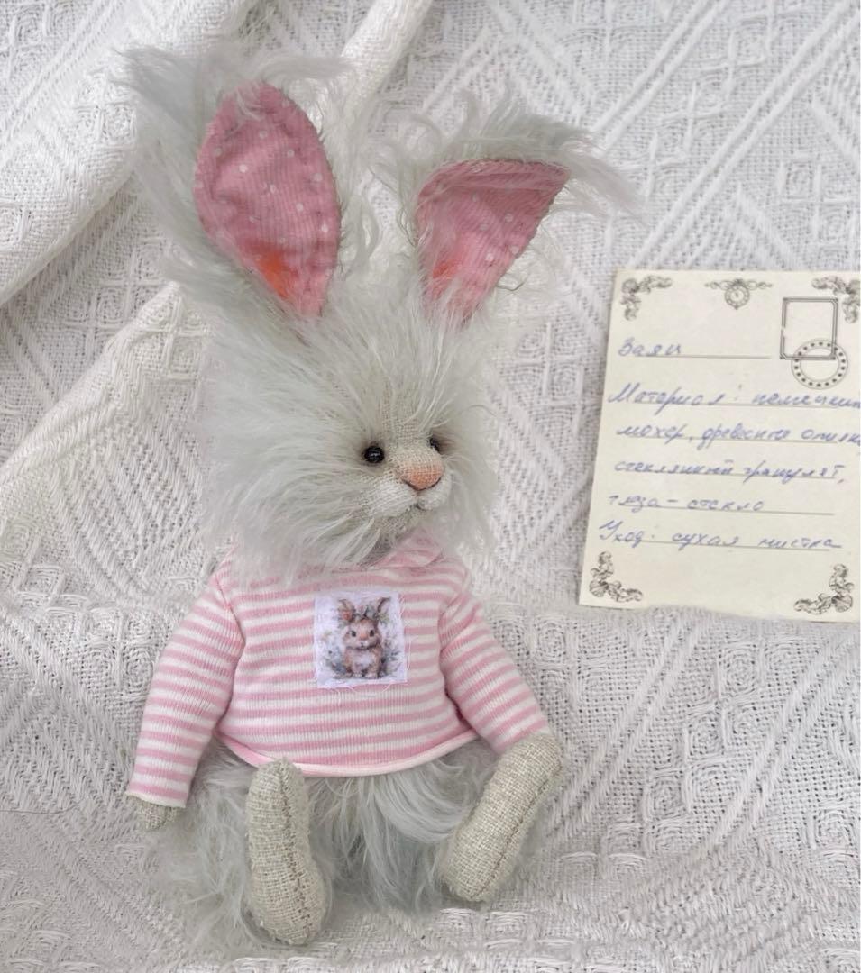 ふさふさうさぎ アーティストベア 海外作家様 ロシア ハンドメイド テディバニー