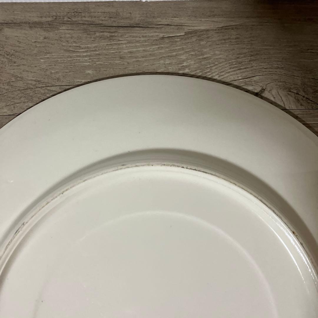 べ【アンティーク調】山水風景図 飾り皿 大皿 華やかな花紋様 和食器