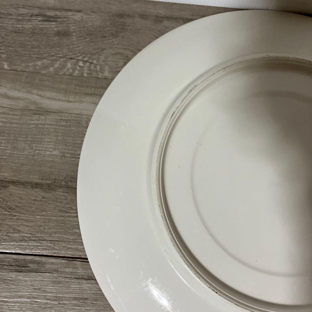 べ【アンティーク調】山水風景図 飾り皿 大皿 華やかな花紋様 和食器