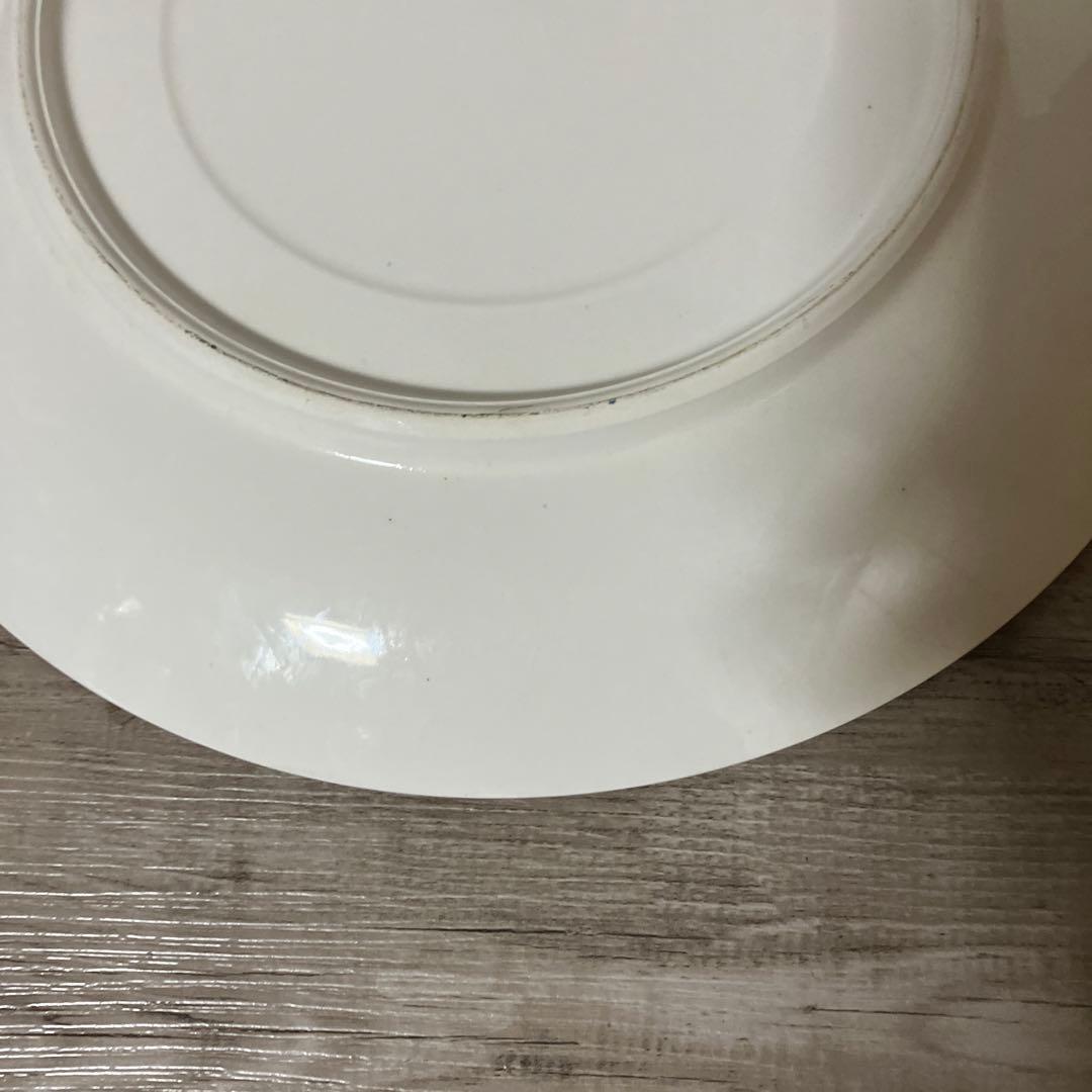 べ【アンティーク調】山水風景図 飾り皿 大皿 華やかな花紋様 和食器