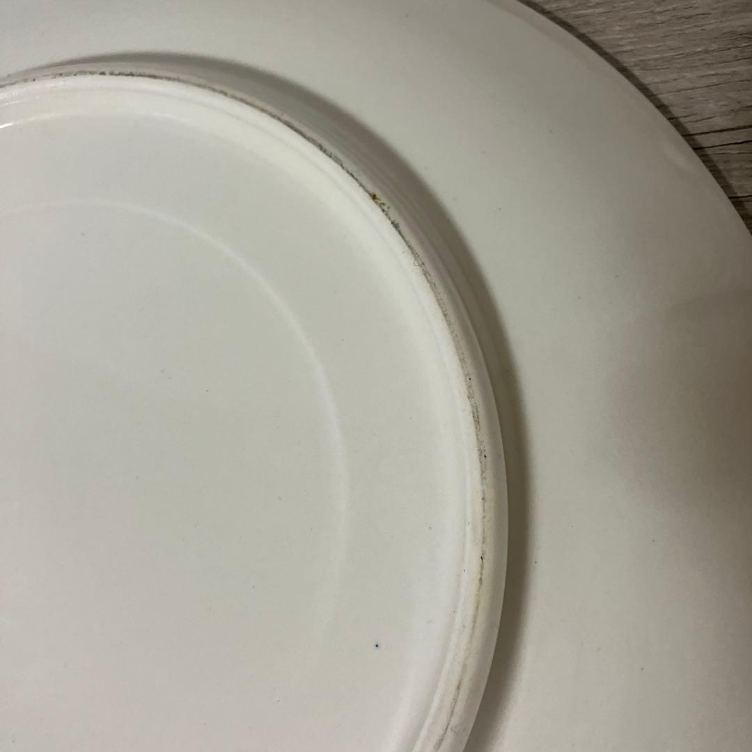 べ【アンティーク調】山水風景図 飾り皿 大皿 華やかな花紋様 和食器