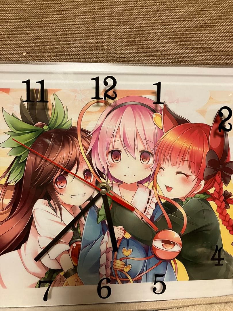 希少品　東方Project　古明地さとり　火焔猫燐　霊烏路空　置時計　掛け時計