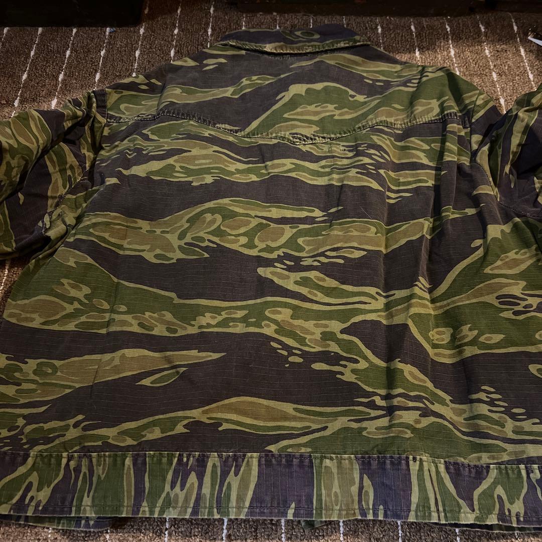 60S 70S ビンテージ　タイガーストライプ　タイガーカモ　ジャケット