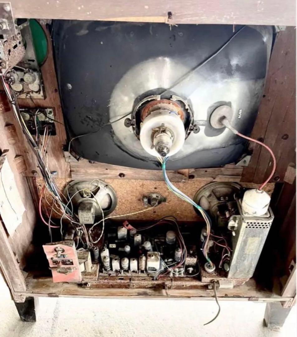 ●【昭和レトロ】NECブラウン管 希少 テレビ 木材 アンティーク ビンテージ③