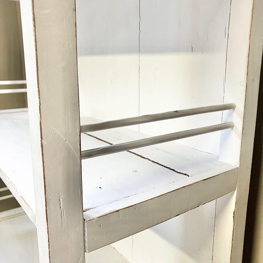 リサイクル ウッド キャビネット　アンティークホワイト