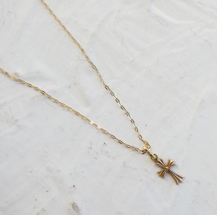 K18 クロス ネックレス トップ 18K 刻印 18金 新品 未使用