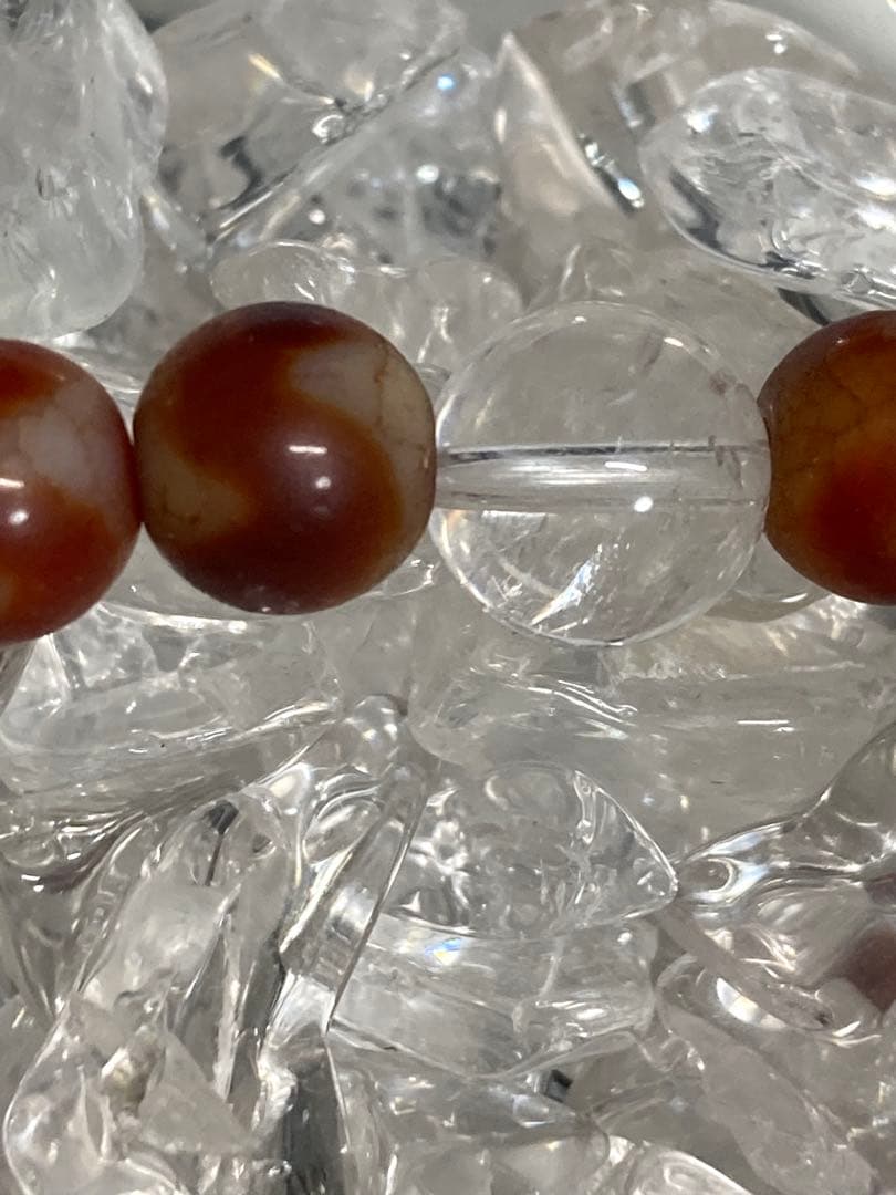 レア！　天然石　天珠　財神天珠　虎牙天珠　ブレスレット