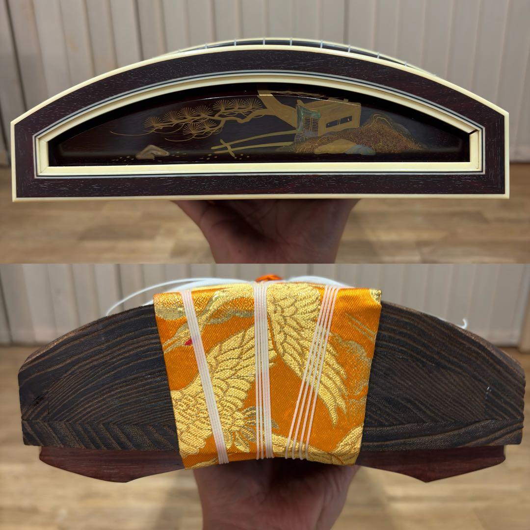 筝 琴 詩絵 蒔絵 13弦 並甲 すだれ彫り 琴柱 カバー 爪 初心者 セット