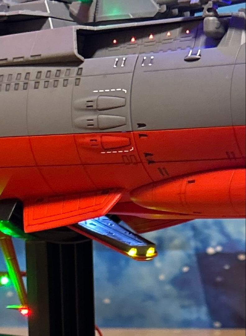 宇宙戦艦ヤマト　1/500フル電飾、墨入れ、つや消し塗装、完成品