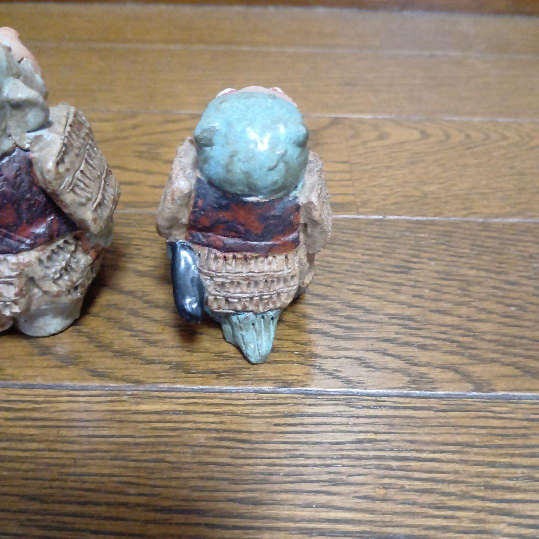 ささきようこ作　桃太郎供揃い　犬　猿　キジ　ささきようこさん手びねり置物　童話