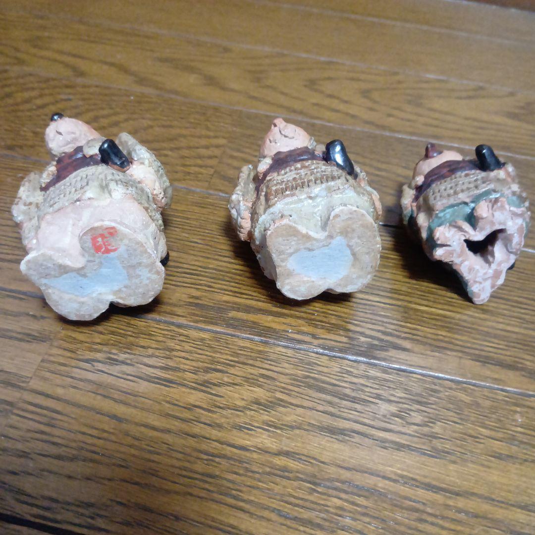 ささきようこ作　桃太郎供揃い　犬　猿　キジ　ささきようこさん手びねり置物　童話