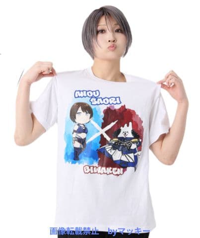 スターダム　STARDOM　安納サオリ × びわけん Tシャツ　Lサイズ