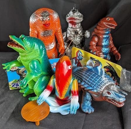 実相寺昭雄 監督 ウルトラマン・セブン登場怪獣（ブルマァク復刻）ソフビ６体セット