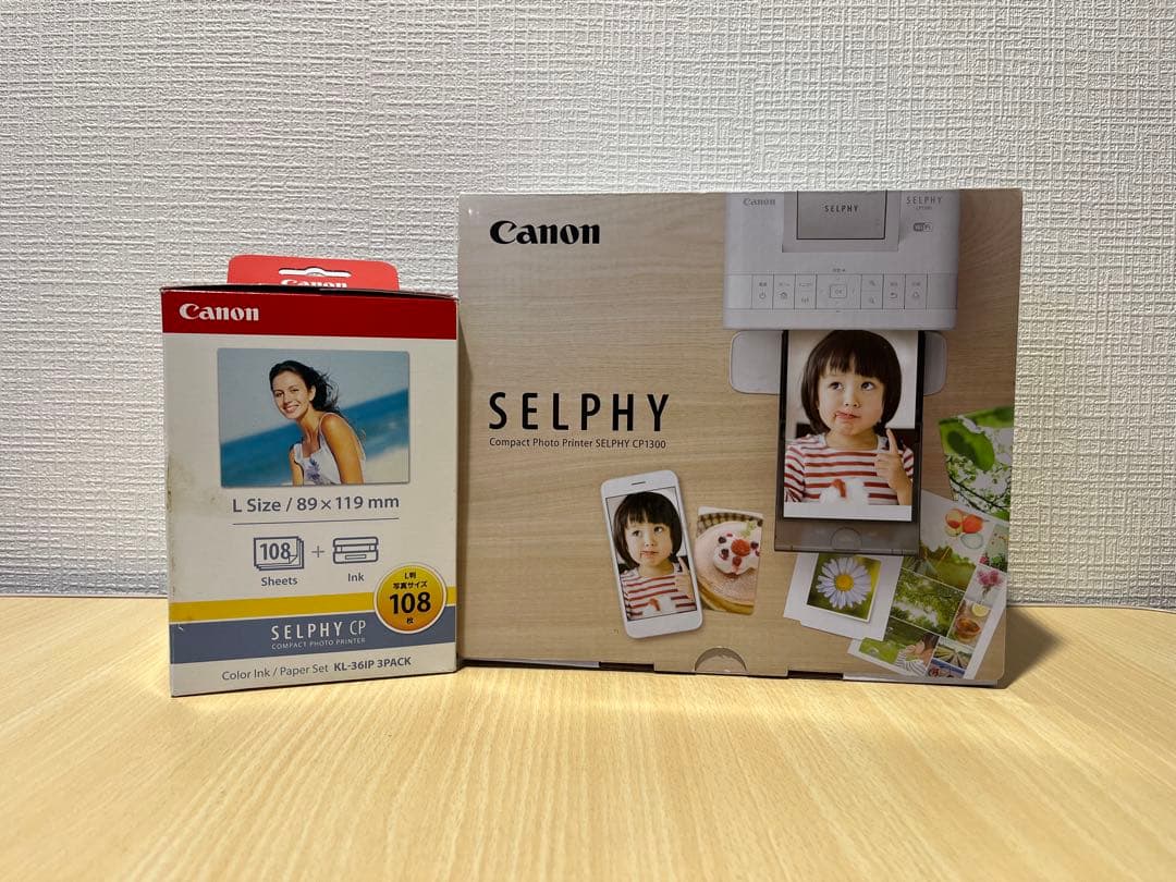 【未使用】Canon SELPHY CP1300 本体 + 用紙108枚,インク