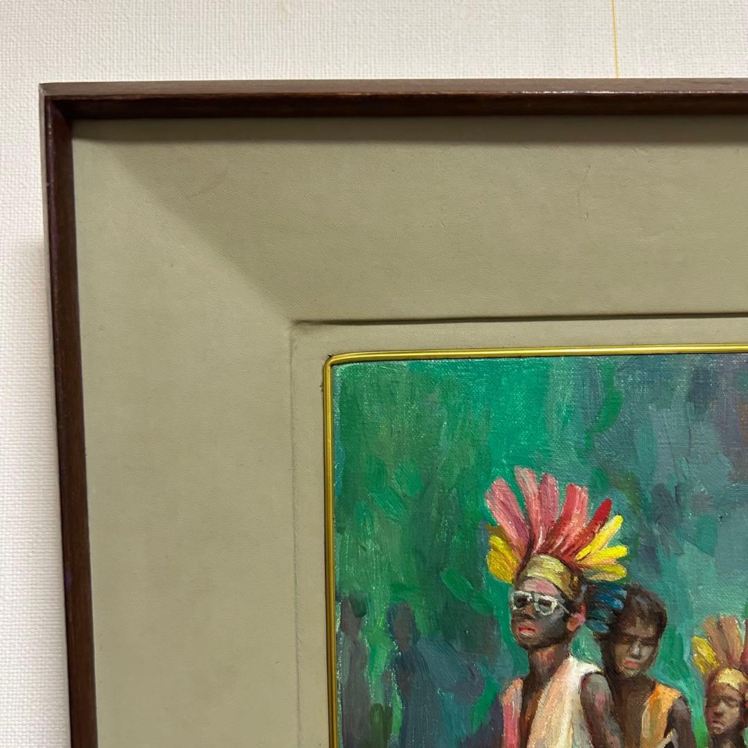油彩画 「踊子」