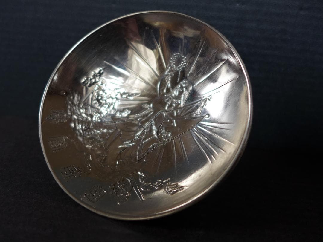 明治期【未使保管品】大日本帝國　日露戦役　凱旋記念　国威冝揚盃　箱入り　骨董