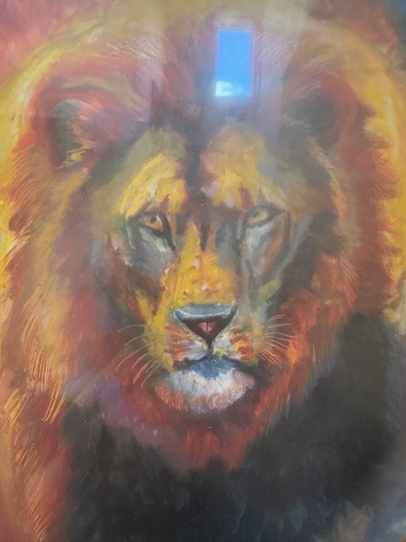 ライオンのクレヨン画（大きめ）