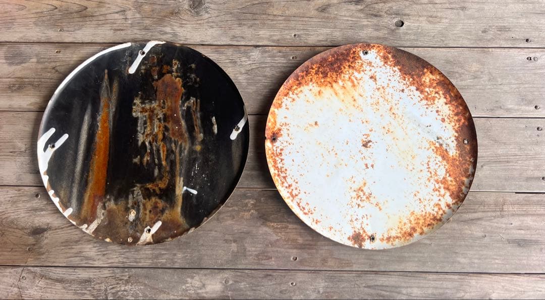 激レア まといリス 山火事注意 ホーロー看板 昭和レトロ 琺瑯看板 纏いリス