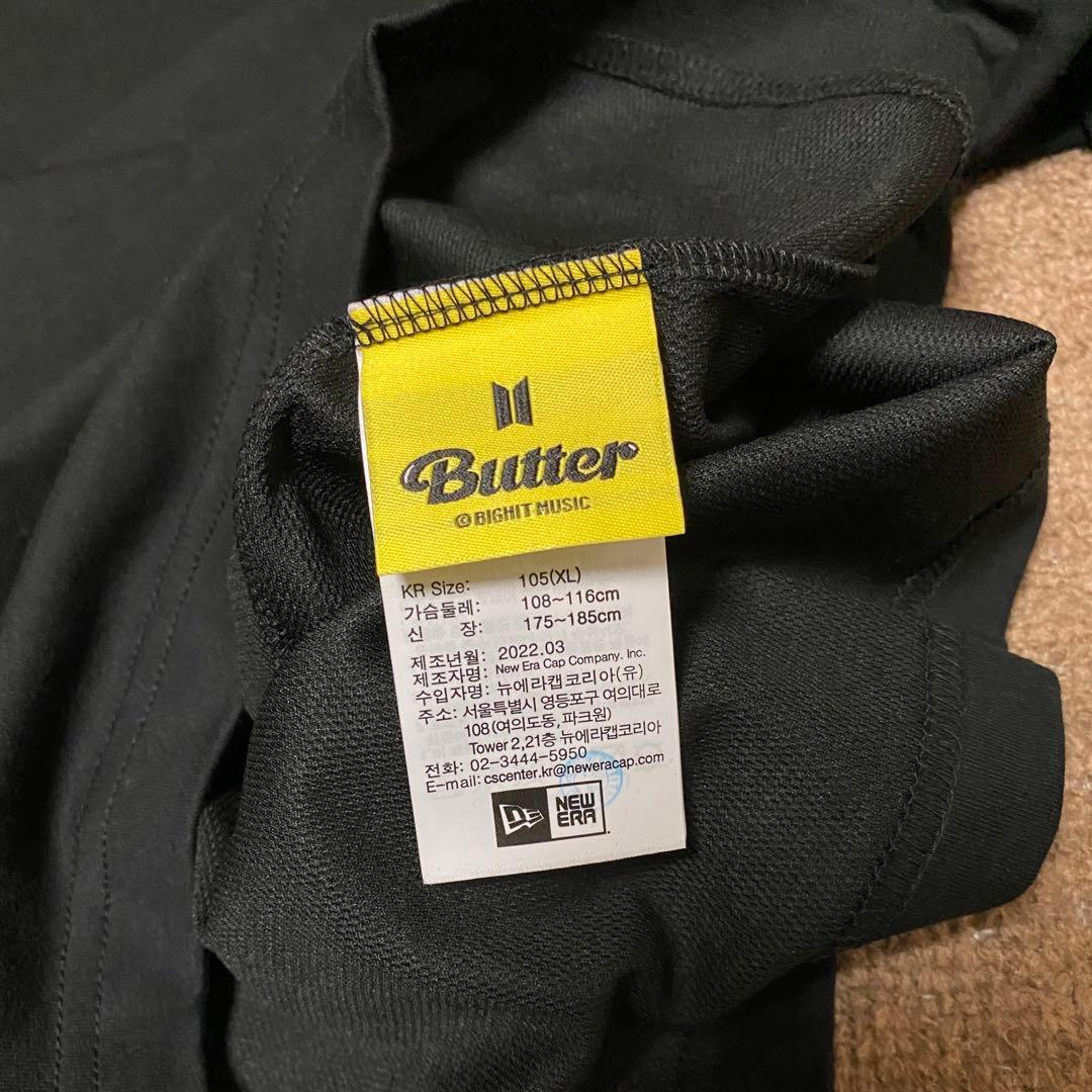 NEW ERA BTS Butter ブラック Tシャツ イエローロゴ