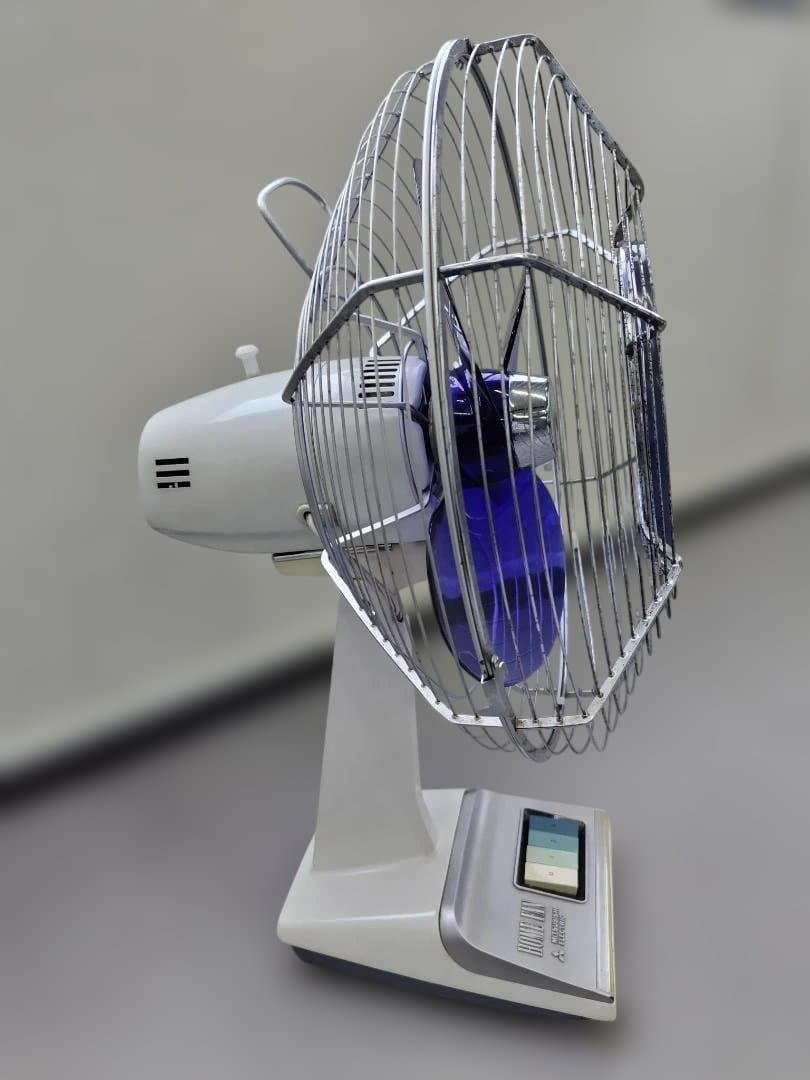 【昭和レトロ】三菱電機 卓上扇 D30-H6型 ブルー 動作品