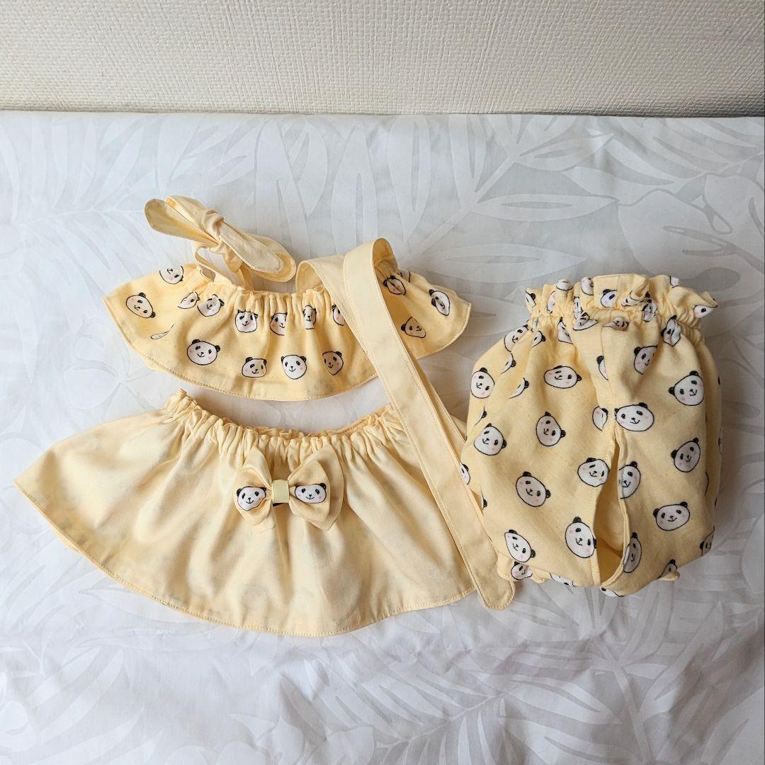 シャンシャン様♡ご確認用抱っこシャン２歳シャン♡2P＆カボパン パンダ柄C 黄
