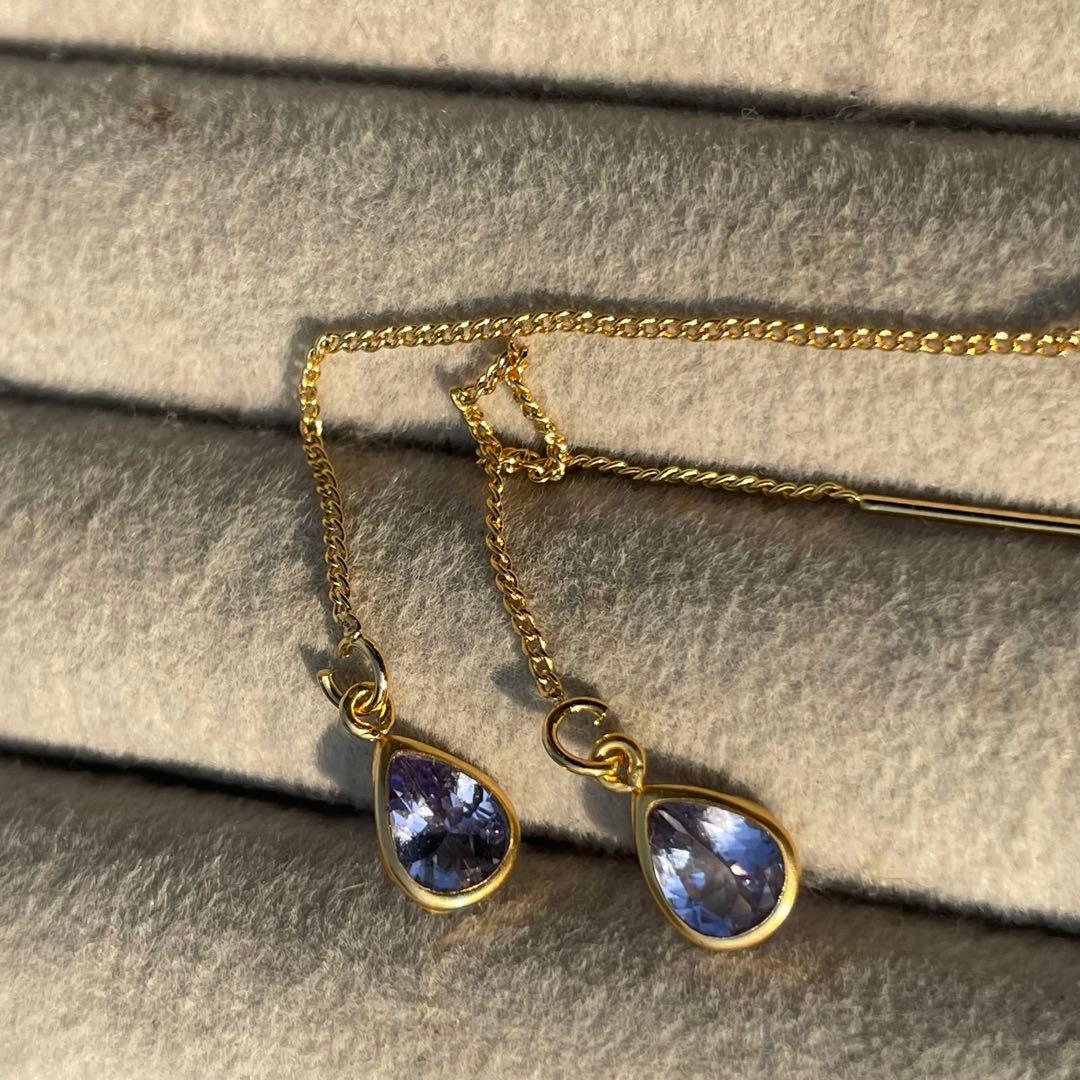 ピアス twilight ... tanzanite 14kgf