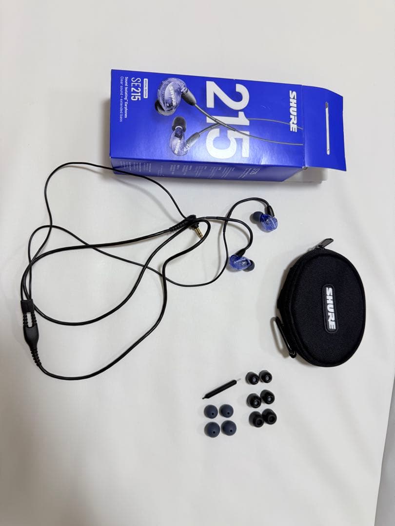 SHURE SE215 クリアブルー イヤホン