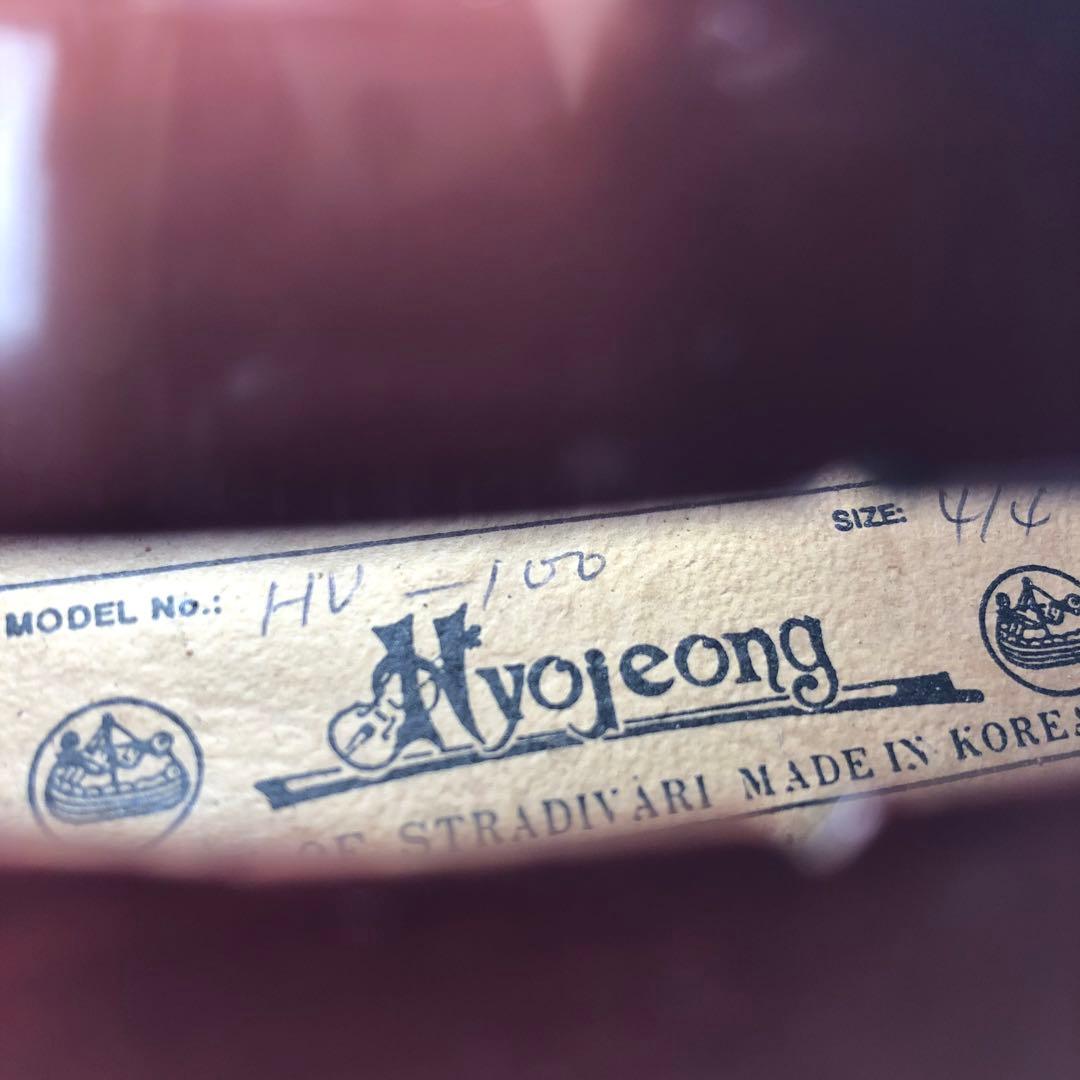 美品 Nyojeong HV-100 4/4バイオリンセット 弓 ケース 肩当付