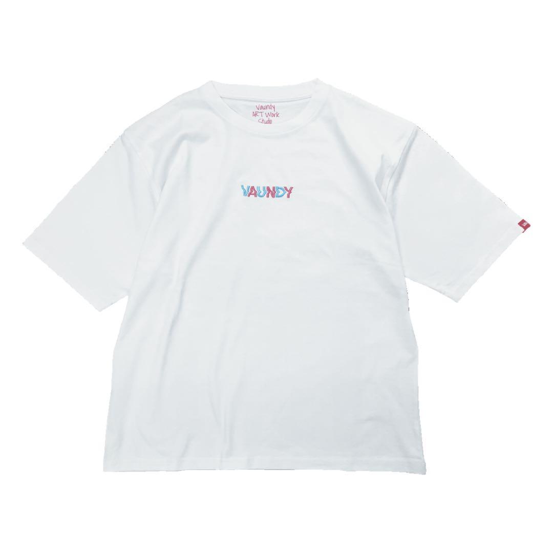 【新品未開封】VAUNDY 刺繍 ロゴ Tシャツ 白 Lサイズ