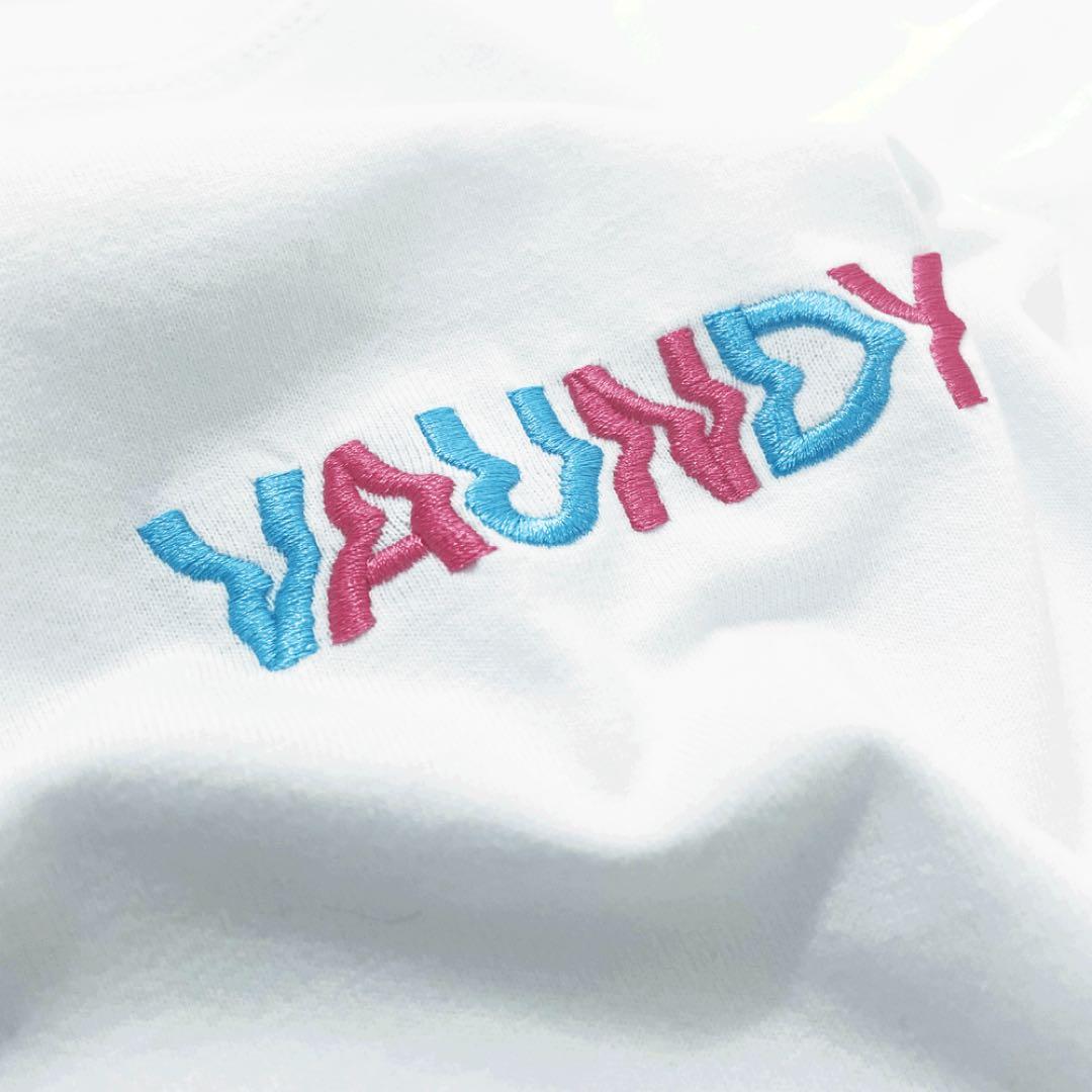 【新品未開封】VAUNDY 刺繍 ロゴ Tシャツ 白 Lサイズ