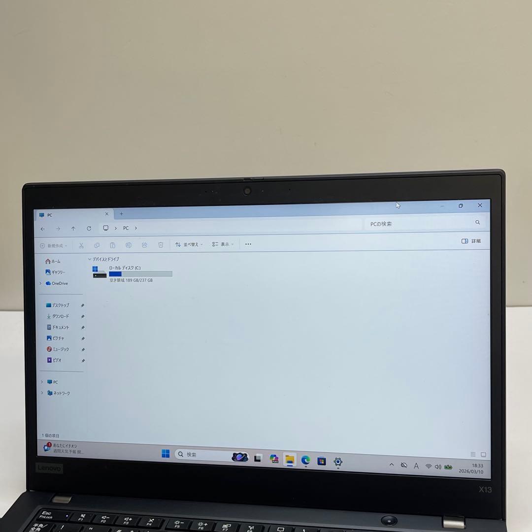 レノボ Thinkpad X13 Gen1 i7-10510U 16GB 256