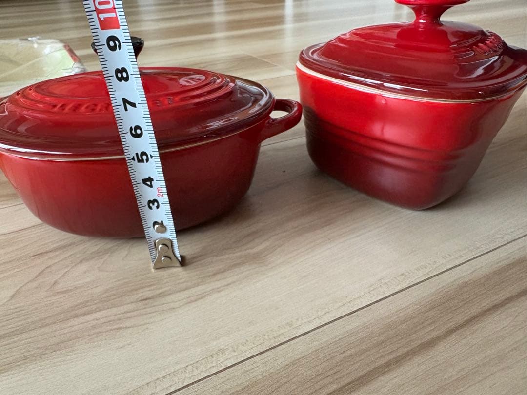 新品★ル・クルーゼ レッド 食器4点セット（グラタン皿・ラムカン・ココット）