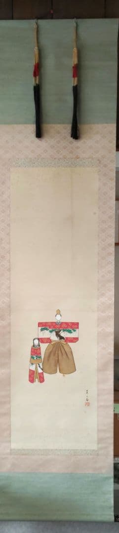 紙雛掛軸　英舟　Y271