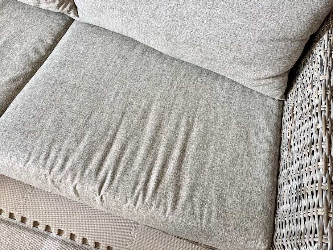 【替えカバー未使用】KAJA カジャ ラメール ラタンソファ 3人掛け