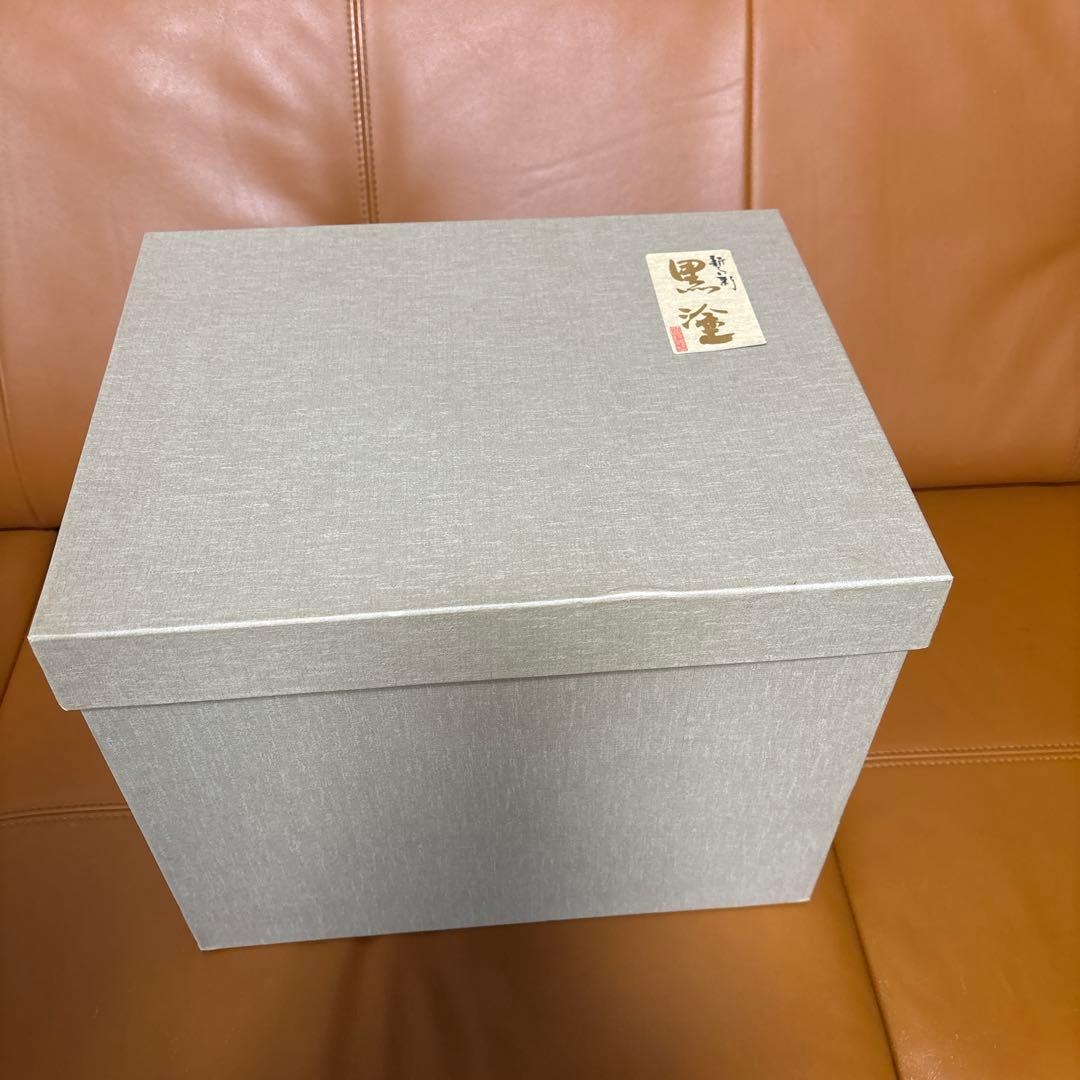 ま*ん様 新品・未使用品　会津塗　黒塗　三ツ引タンス　胡蝶蘭