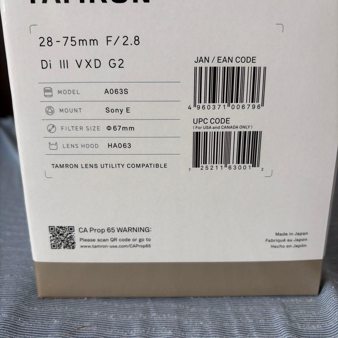お買い得‼️ TAMRON 28-75mm F/2.8 Di III VXD G2