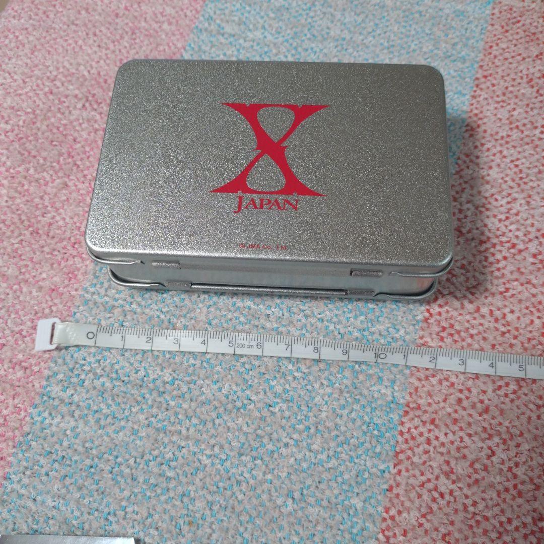 X JAPAN　缶ケース＆ホログラムステッカー8枚のセット