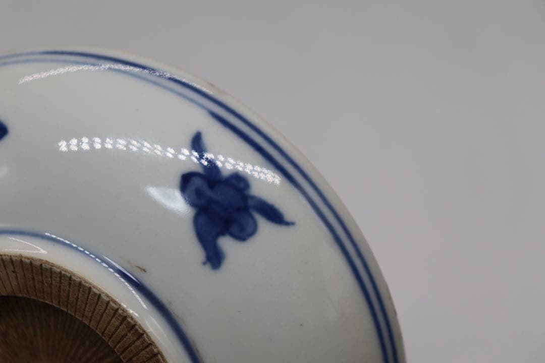 中国　明時代　染付花模様皿　アンティーク　送料込み0405