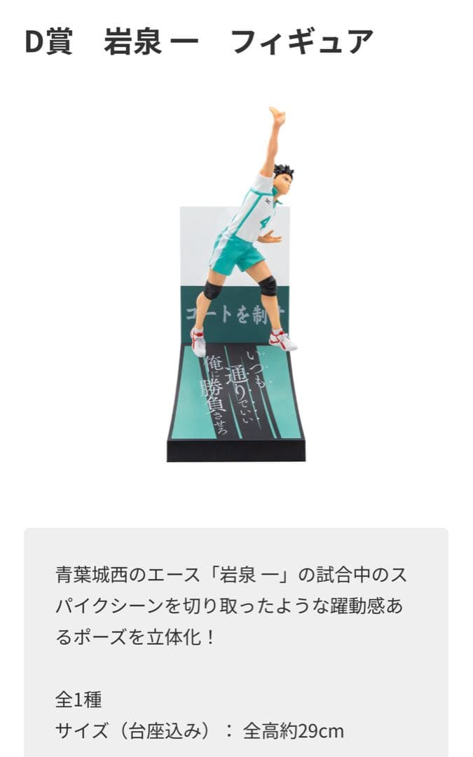 ハイキュー!! ハッピーくじ 及川徹・岩泉一フィギュア おまけ付き