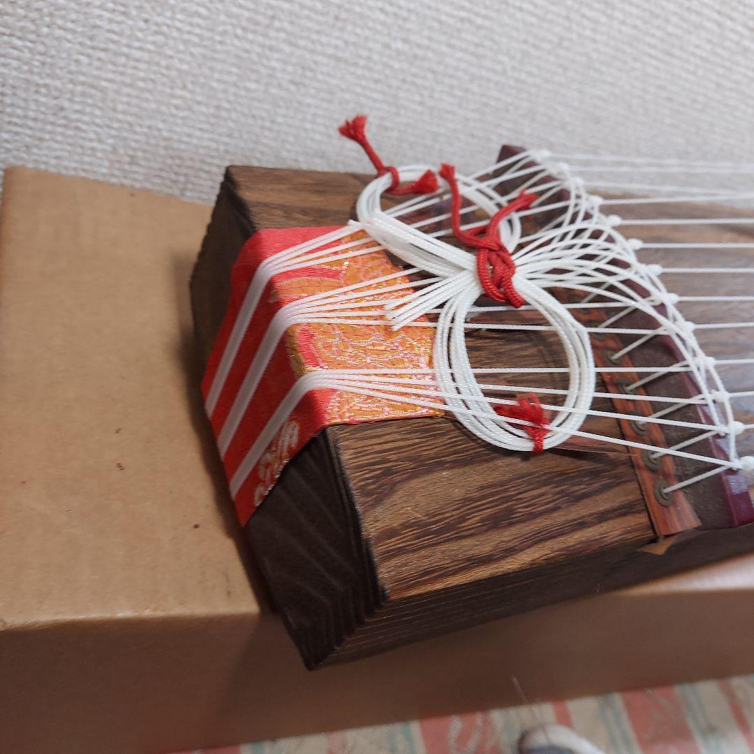 二尺琴 ミニ琴 全長61.5cm お琴 和楽器 短箏 短琴 説明書付き