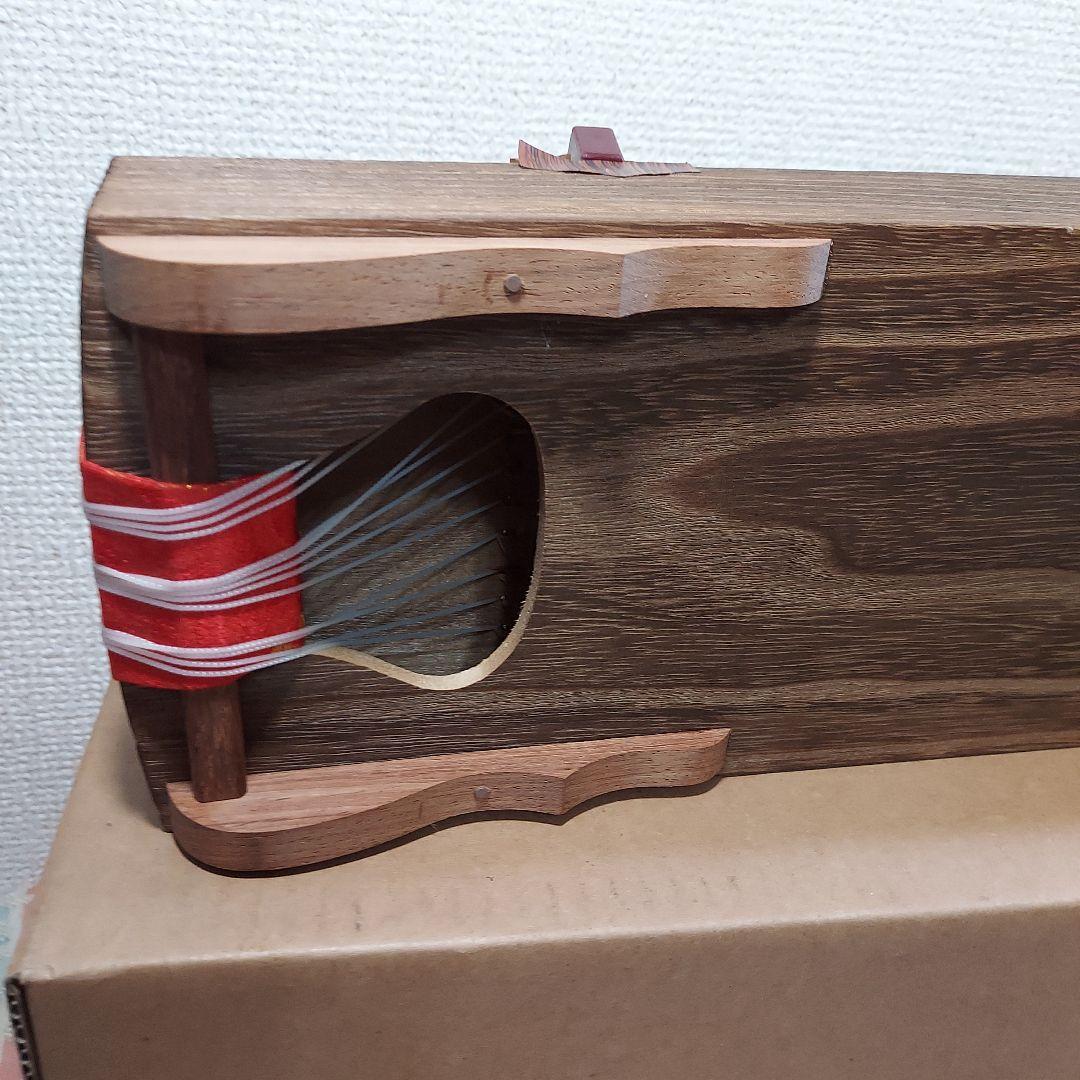 二尺琴 ミニ琴 全長61.5cm お琴 和楽器 短箏 短琴 説明書付き